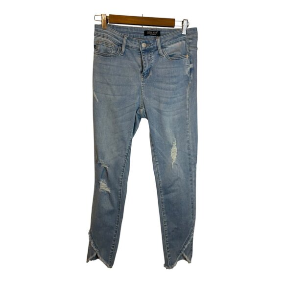Judy Blue Jeans Women's Size 7/28‎ Skinny Distressed Stretch Light wash - Picture 1 of 5